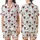 Martini Enthusiast: Elegant Watercolor Reddish-Brown Martini Glass with Dark Coffee Beans & Light Blue Ribbon Pattern Satin Short-Sleeve Pajamas Set - kvvhrxfnud