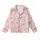 Feminine Whimsical Pastel Pink Ribbons & Bows Design with Fuchsia Hearts Kid Satin Pajamas Set - 2