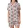 Panda Lover's Pastel Pink Dreamscape: Cute Sleepy Cartoon Panda Moons & Stars Pattern Satin Short-Sleeve Pajamas Set - 2
