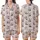 Panda Lover's Pastel Pink Dreamscape: Cute Sleepy Cartoon Panda Moons & Stars Pattern Satin Short-Sleeve Pajamas Set - 1