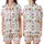 Cocktail Lover's Whimsical Pink Bowed Martini, Margarita & Lime Pattern Satin Short-Sleeve Pajamas Set - 1