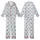 Sweetheart's Light Blue Gingham Red Cherry Pink Blossom Lifestyle Piece Kid Satin Pajamas Set - 1
