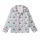 Sweetheart's Light Blue Gingham Red Cherry Pink Blossom Lifestyle Piece Kid Satin Pajamas Set - 2