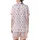 Sweet Elegance Pink Bow Diamond Lattice Magenta Dot Fashion Statement Satin Short-Sleeve Pajamas Set - 3