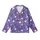 Playful Heart's Medium Purple Scattered White & Outline Hearts, Stars, & Dots Pattern Loungewear Kid Satin Pajamas Set - 2