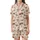 Dachshund Lover's Winking Cartoon Girl & Party Dogs Customizable Item Satin Short-Sleeve Pajamas Set - 2