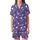 Playful Heart's Medium Purple Scattered White & Outline Hearts, Stars, & Dots Pattern Loungewear Satin Short-Sleeve Pajamas Set - 2