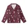 Romantic Hearts: Deep Maroon White Hand-Sketched Hearts & Eternal Love Script Scattered Design Kid Satin Pajamas Set - lkFHj2CeHn