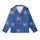Dandelion Spirit: Flowing White Seeds Delicate Heads Royal Blue Wearable Design Kid Satin Pajamas Set - 2