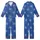 Dandelion Spirit: Flowing White Seeds Delicate Heads Royal Blue Wearable Design Kid Satin Pajamas Set - 1