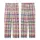 Modern Aesthetic: Deconstructed Rose Beige Plaid Grid with Blue Magenta Olive Accents Artwork Kid Satin Pajamas Set - 3