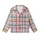 Modern Aesthetic: Deconstructed Rose Beige Plaid Grid with Blue Magenta Olive Accents Artwork Kid Satin Pajamas Set - 2