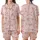 Feminine Whimsical Pastel Pink Ribbons & Bows Design with Fuchsia Hearts Satin Short-Sleeve Pajamas Set - 1