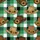 Rustic Western Charm: Cowboy Hats, Yellow Sunflowers - Emerald Green Tartan Plaid Pattern Kid Satin Pajamas Set - 4