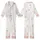 Celebration Ready: Whimsical Pink Ribbon, Mint Martini & Champagne Bubbles Design Kid Satin Pajamas Set - 1