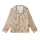 Hand-Drawn Vintage Botanical Foliage Blooms: Rusty Orange Sage Green Tulip Design Kid Satin Pajamas Set - 2