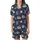 Sloth Lover's Cute Flat Navy Sloth Pattern with 'Work Hard To Rest' Message Loungewear Satin Short-Sleeve Pajamas Set - 2