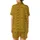 Whimsical Soul's Yellow Hand-Drawn Love Script, Scattered Outline Hearts, Flowers, Stars Piece Satin Short-Sleeve Pajamas Set - 3
