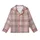 Romantic Rose Plaid: Soft Muted Pink Plaid Pattern with Subtle Cream Hearts - All-Over Print Design Kid Satin Pajamas Set - 2