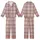 Romantic Rose Plaid: Soft Muted Pink Plaid Pattern with Subtle Cream Hearts - All-Over Print Design Kid Satin Pajamas Set - 1