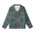 Muted Teal Geometric Fretwork: Abstract Botanical Pattern with Linear Leaves & Diamond Motif Kid Satin Pajamas Set - t0V7iqyijz