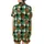 Rustic Western Charm: Cowboy Hats, Yellow Sunflowers - Emerald Green Tartan Plaid Pattern Satin Short-Sleeve Pajamas Set - 3
