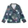 Ocean Explorer's Vibrant Underwater Marine Scene with Stylized Shells & Fish Wearable Art Kid Satin Pajamas Set - 2