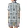 Cozy Comfort Lover's Dusty Blue & Cream Bear Faces with Cable Knit Accents Satin Short-Sleeve Pajamas Set - 3