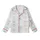 Cozy Aesthetic: Baby Blue Rabbit Cable Knit & Polka Dot Design Kid Satin Pajamas Set - 2