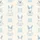 Cozy Aesthetic: Baby Blue Rabbit Cable Knit & Polka Dot Design Kid Satin Pajamas Set - 4