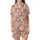 Sweetheart's Blush Pink: Cute Teddy Bear Hoodie SMILE Design Comfortwear Satin Short-Sleeve Pajamas Set - 5o5QiMvGx2