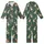 Elegant East Asian Inspired: Cream Ink Wash Cranes Peach Beige Wisteria - Wearable Art Kid Satin Pajamas Set - 1