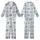 Cozy Comfort Lover's Dusty Blue & Cream Bear Faces with Cable Knit Accents Kid Satin Pajamas Set - 1