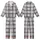 Cozy Everyday: Charcoal Tartan Plaid with Coffee Book Heart Icons - Muted Grey Style Kid Satin Pajamas Set - hckhAmc5D5