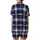Weekend Lover's Navy Tartan Plaid 'I Love You' & 'WEEKEND' Fashion Piece Satin Short-Sleeve Pajamas Set - 3