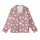 Whimsical Dreamer: Dusty Rose Scattered White Hearts Outline Design Satin Short-Sleeve Pajamas Set - -DFs9cmvYB