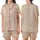 Women's Delicate Wildflower Loungewear - Ditsy Coral Rose Pink Sage Green Satin Short-Sleeve Pajamas Set - Lzzy13lRal