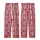 Sweetheart's Delight: Pale Pink Crimson Vertical Stripe Bow & Heart Satin Short-Sleeve Pajamas Set - 3