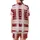 Sweetheart Style: Deep Crimson Pink Geometric Plaid & White Hearts - Custom Wearable Motif Satin Short-Sleeve Pajamas Set - 3