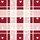 Sweetheart Style: Deep Crimson Pink Geometric Plaid & White Hearts - Custom Wearable Motif Satin Short-Sleeve Pajamas Set - 4