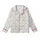 Playful Comfort Tunic: Beige & Off-White Stripes with Teal Bow & Heart Pattern Kid Satin Pajamas Set - eANjgcBJdQ