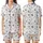 Minimalist Botanical Delicate Ash Blue Taupe Plum Sprigs Pure White Top Kid Satin Pajamas Set - bKFSto5VMR