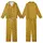 Whimsical Soul's Yellow Hand-Drawn Love Script, Scattered Outline Hearts, Flowers, Stars Piece Kid Satin Pajamas Set - 1