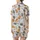 Cat Lover's Whimsical Kawaii Smiling Kittens & Red Hearts All-Over Motif Satin Short-Sleeve Pajamas Set - _eziSRFavI