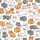Cat Lover's Whimsical Kawaii Smiling Kittens & Red Hearts All-Over Motif Satin Short-Sleeve Pajamas Set - 4