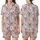 Koala Lover's Playful Grey Cartoony Koalas Pink & Blue Bowties Pastel Pink Eucalyptus Pattern Satin Short-Sleeve Pajamas Set - 1
