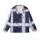 Timeless Style: Deep Navy White Light Blue Grey Geometric Tartan Plaid Wearable Textile Kid Satin Pajamas Set - 2