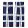 Timeless Style: Deep Navy White Light Blue Grey Geometric Tartan Plaid Wearable Textile Kid Satin Pajamas Set - 3