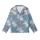 Women's Elegant Rose Bloom: Dusty Blue & White Painterly Botanical Pajama Set Kid Satin Pajamas Set - 2