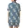 Women's Elegant Rose Bloom: Dusty Blue & White Painterly Botanical Pajama Set Satin Short-Sleeve Pajamas Set - 3